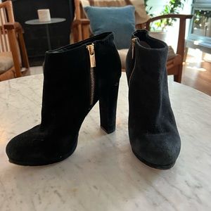 Michael Kors Haven Side Zip Suede High Heel Bootie, 8.5